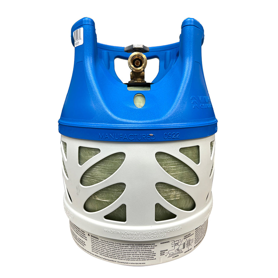 Viking Cylinders 11lb Vertical Fiberglass Composite LPG Cylinder w/Type 1 Valve - OPD, DOT, TC Approved [1420-0011]