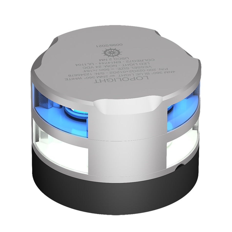 Lopolight 2nm 360 Degree Blue Dinner Light + 2nm 360 Degree White Light [200-012G2+022G2]