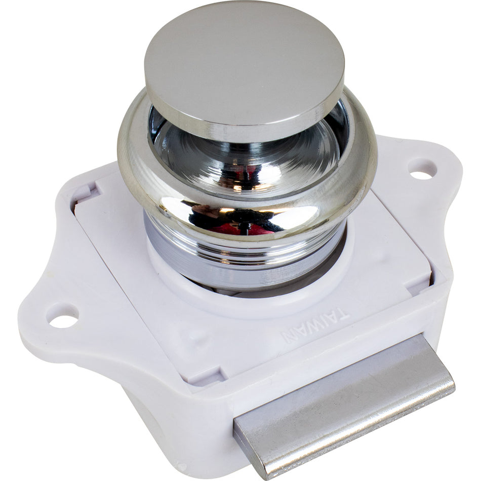 Loquet à bouton-poussoir Sea-Dog - Laiton chromé [224300-1]