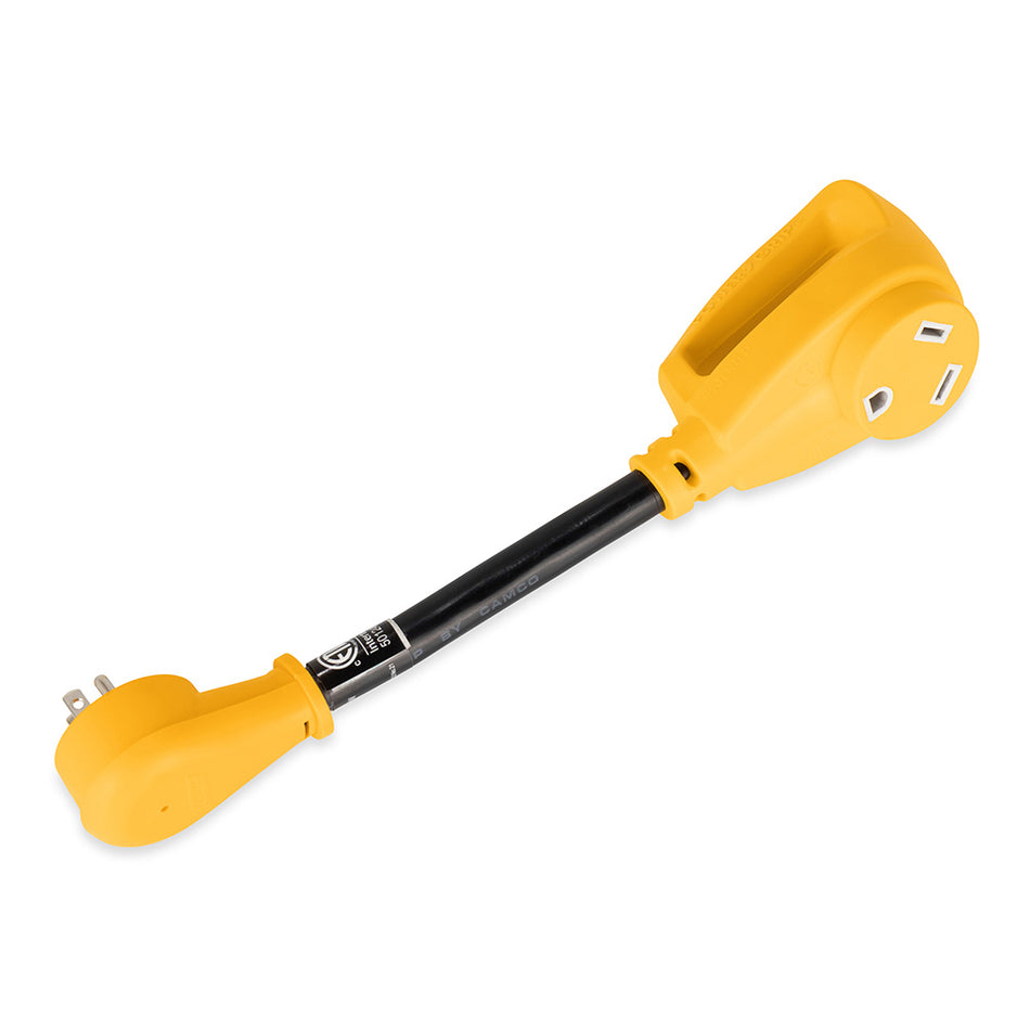 Adaptateur Camco Power Grip Dogbone 15 A mâle / 30 A femelle - 12" [55165]