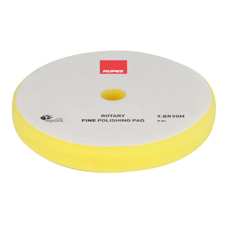RUPES Rotary Fine Polishing Foam Pad 75/90mm - Yellow [9.BR90M]