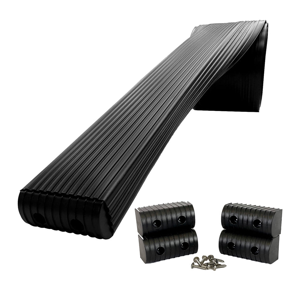 Caliber BunkWrap Kit - Black 16' x 2" x 4" Roll + 4 Caps + HRDW Roll + 4 Endcaps  Stainless Steel Hardware [23054-BK]