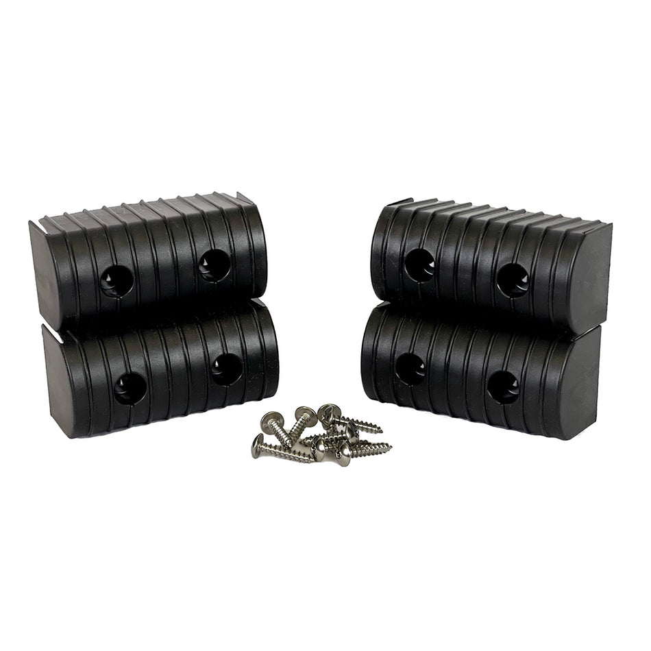 Caliber BunkWrap End Cap 2x4" Black Accessory Kit w/Stainless Steel Hardware *4-Pack [23051-BK]