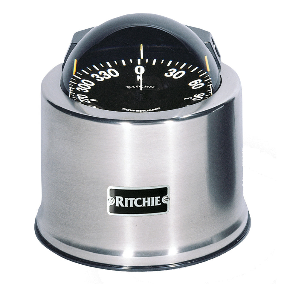 Brújula Ritchie SP-5-C GlobeMaster - Montaje en pedestal - Acero inoxidable - 12 V - Tarjeta de 5 grados [SP-5-C]