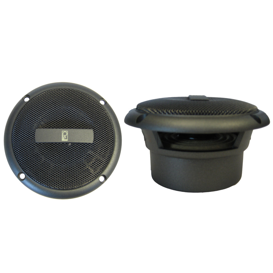 Altavoces de componentes redondos Poly-Planar MA-3013 de 3" y 60 vatios, color gris [MA3013G]