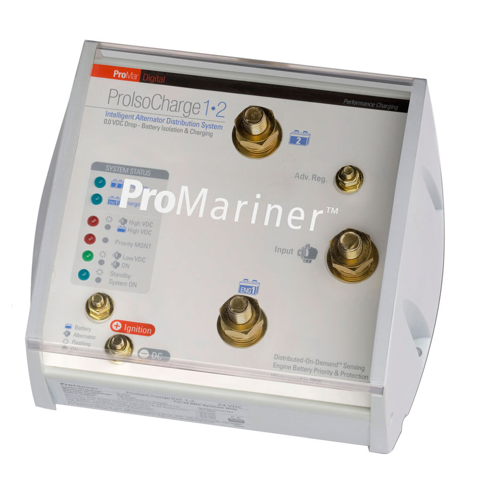 Aislador de batería ProMariner ProIsoCharge de 250 A, 1 alternador, 2 baterías, 12 V [23123]