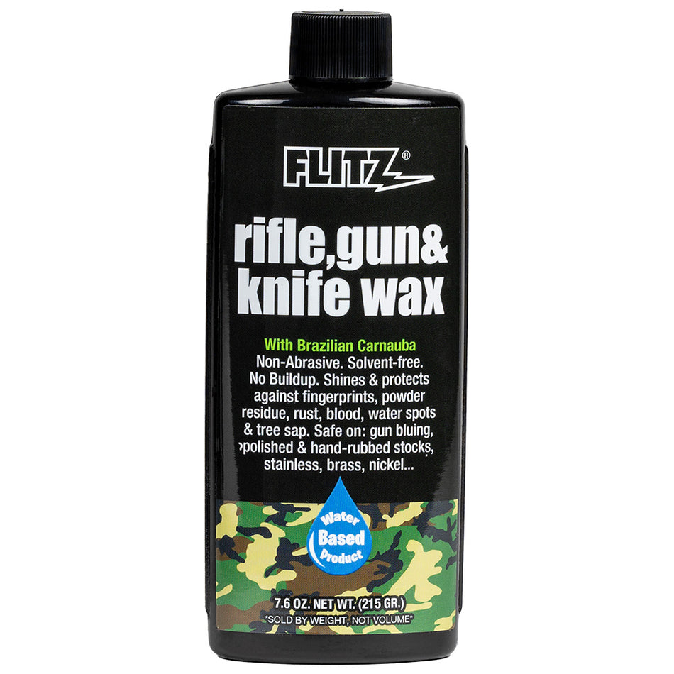 Cera para rifles, armas y cuchillos Flitz - Botella de 7,6 oz [GW 02785]