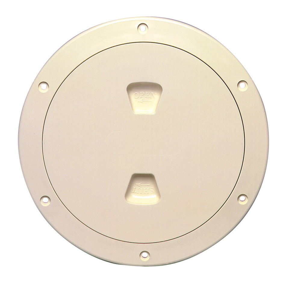 Placa de cubierta con tornillos centrales lisos Beckson de 6" - Beige [DP60-N]