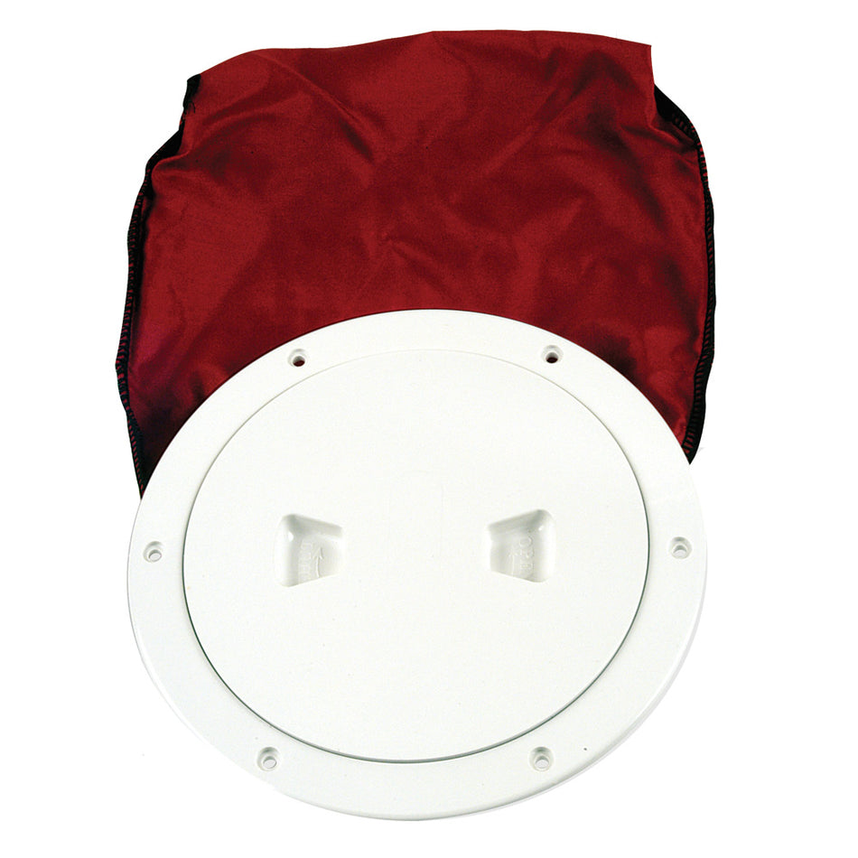 Placa de cubierta plegable de 6" de Beckson, color blanco, con bolsa de 12" [DP60BW]