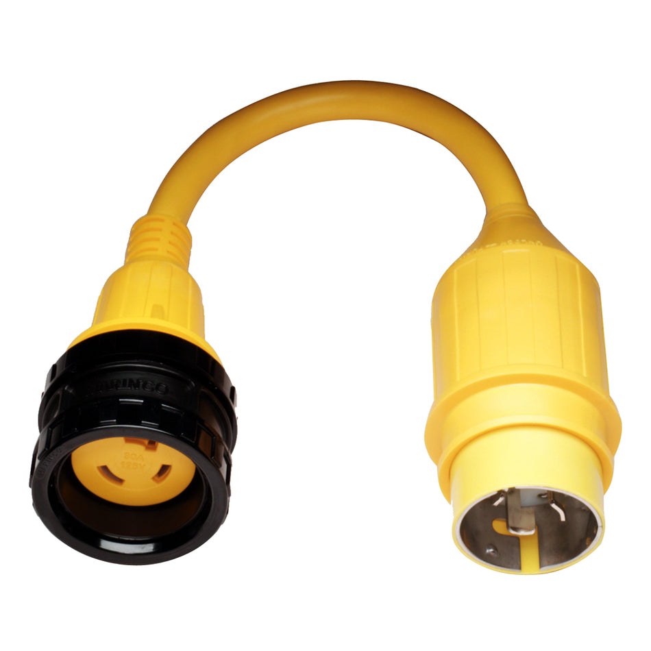 Adaptador de cable flexible Marinco de 110 A: conector hembra de 30 A a conector macho de 50 A [110 A]