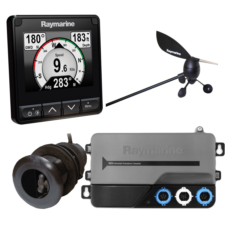 Paquete de sistema Raymarine i70s, viento, profundidad y velocidad [T70226]