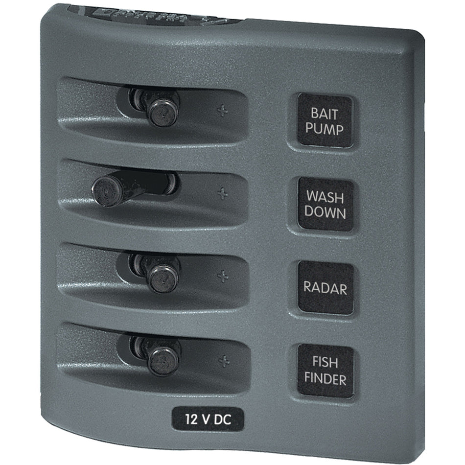 Panel de interruptores a prueba de agua de 12 V CC WeatherDeck Blue Sea 4305 - 4 posiciones [4305]