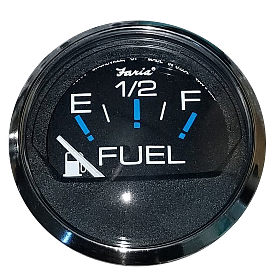 Indicador de nivel de combustible Faria Chesapeake Black de 2" (E-1/2-F) [13701]