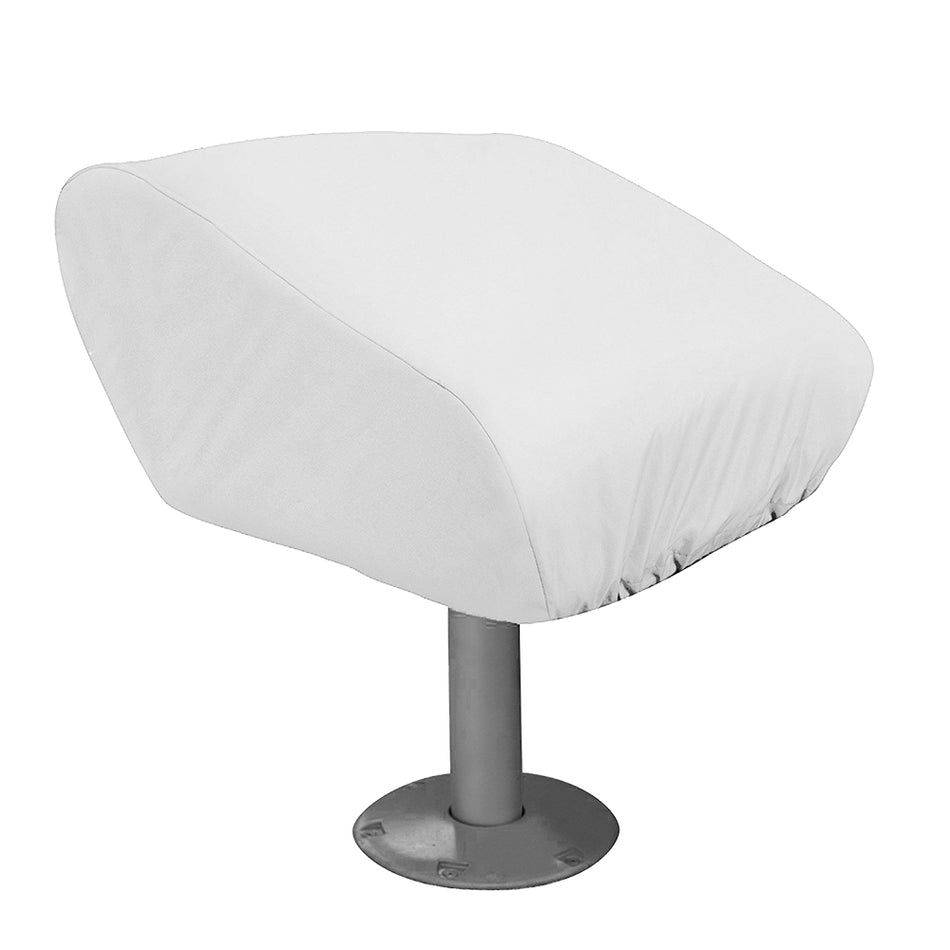 Funda para asiento de barco plegable con pedestal de Taylor Made - Vinilo blanco [40220]