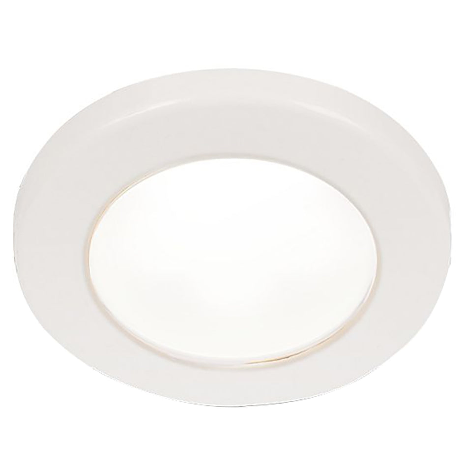 Hella Marine EuroLED 75 3" Round Screw Mount Down Light - White LED - White Plastic Rim - 12V [958110011]