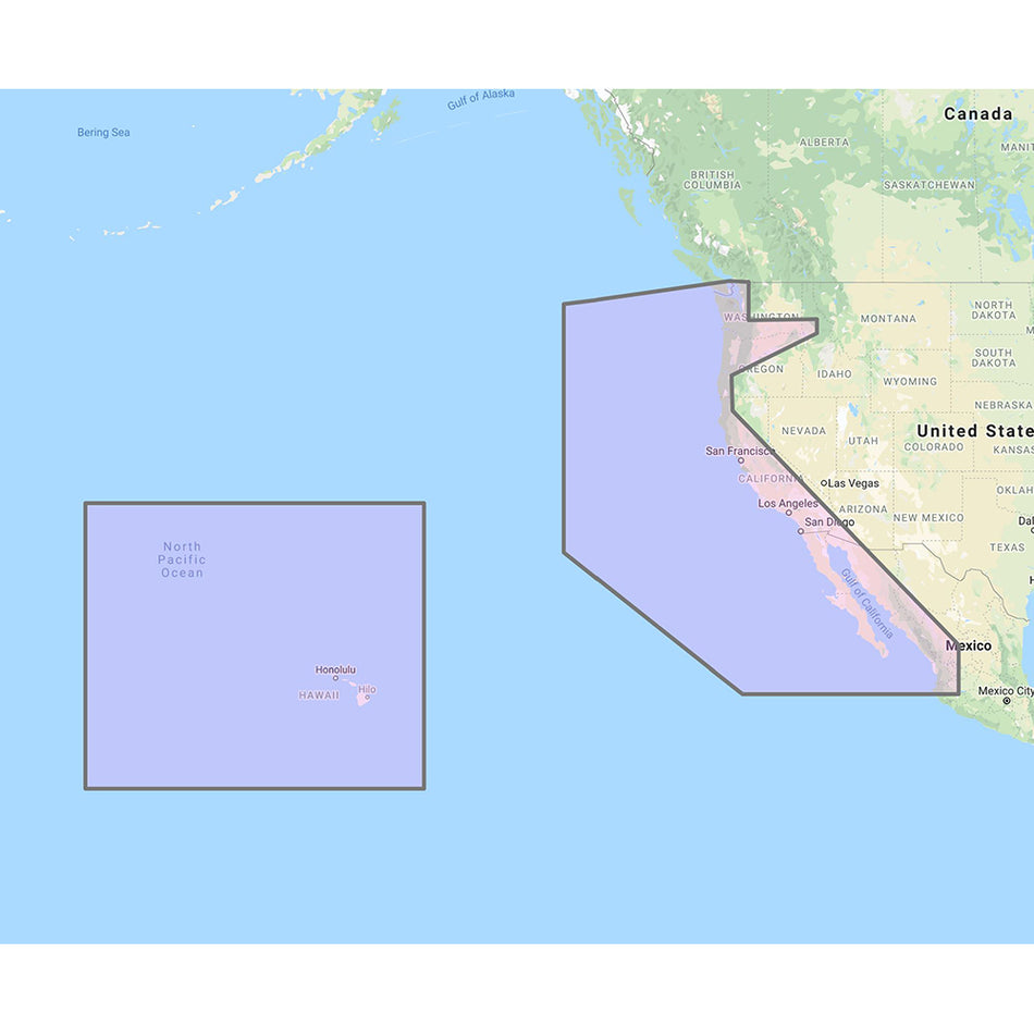 Furuno US West Coast, Hawaii Baja Mexico - Carta vectorial, fotos satelitales de resolución estándar para Baja Mexico - Código de desbloqueo [MM3-VNA-024]