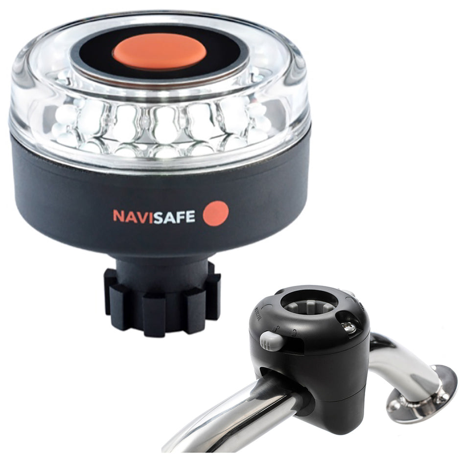 Navisafe Navilight 360 2NM con soporte de riel base Navibolt - Negro [042KIT]