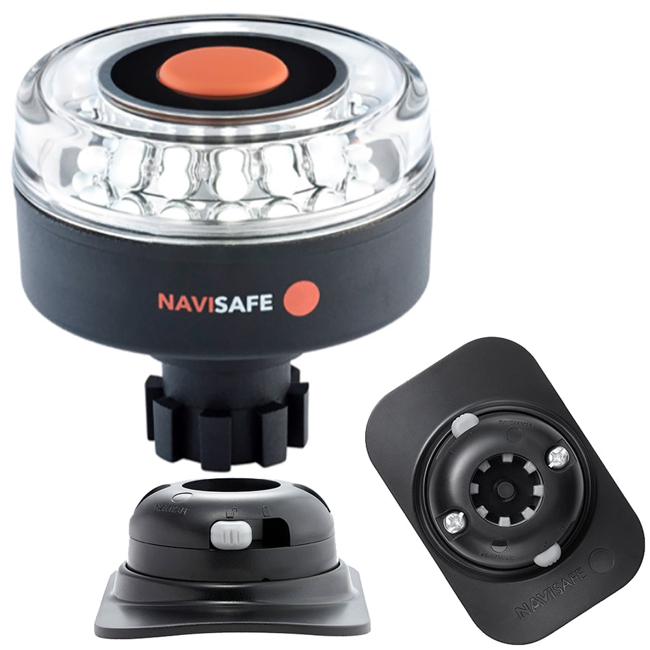 Navisafe Navilight 360 2NM con soporte RIB con base Navibolt - Negro [042KIT2]