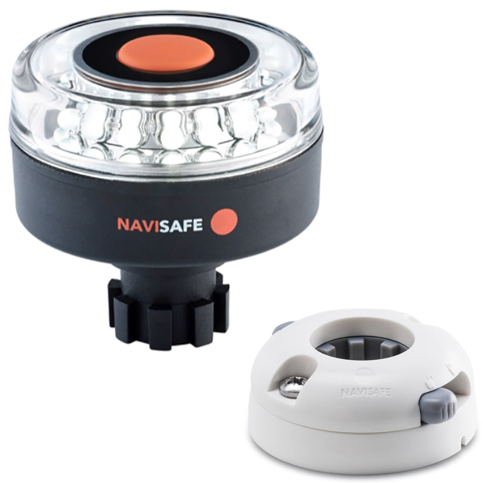 Navisafe Navilight 360 2NM con soporte horizontal de base Navibolt - Blanco [042KIT5]