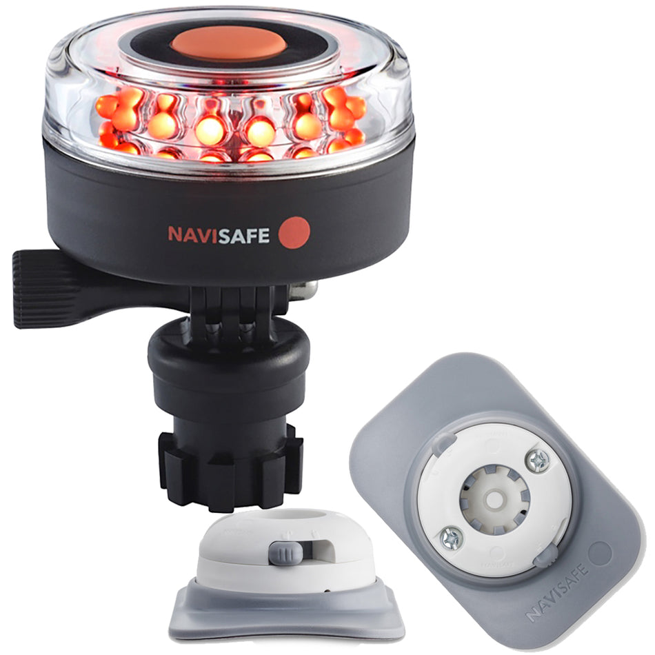 Navisafe Navilight All RED 360 2NM con soporte RIB de base Navimount - Blanco [045KIT4]