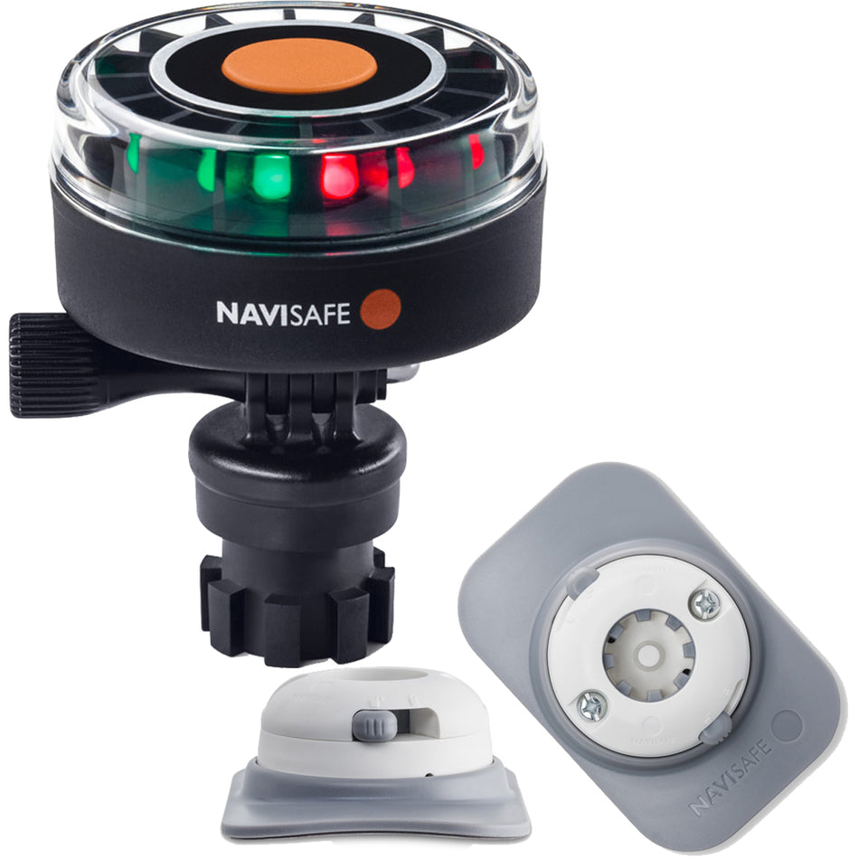 Navisafe Navilight 2NM Tricolor con soporte RIB de base Navimount - Blanco [340KIT4]