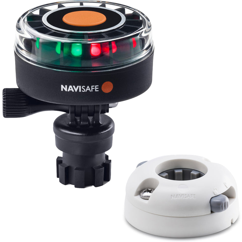 Navisafe Navilight 2NM Tricolor con soporte de montaje horizontal Navimount Base - Blanco [340KIT5]