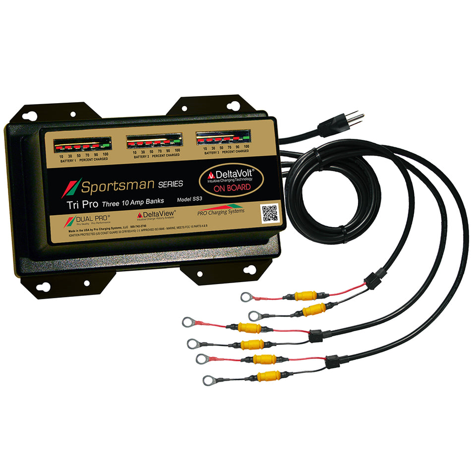 Cargador de batería Dual Pro Sportsman Series - 30 A - 3 bancos de 10 A - 12 V-36 V [SS3]