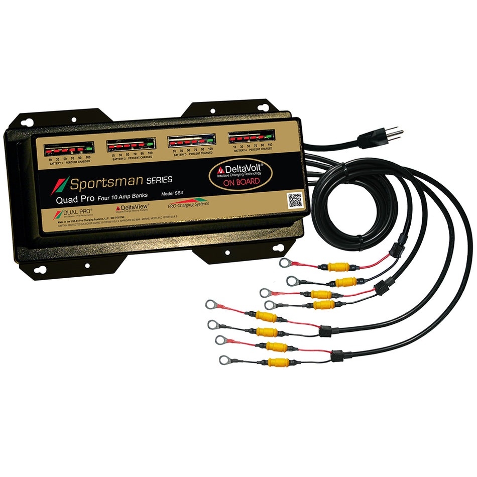 Cargador de batería Dual Pro Sportsman Series - 40 A - 4 bancos de 10 A - 12 V-48 V [SS4]