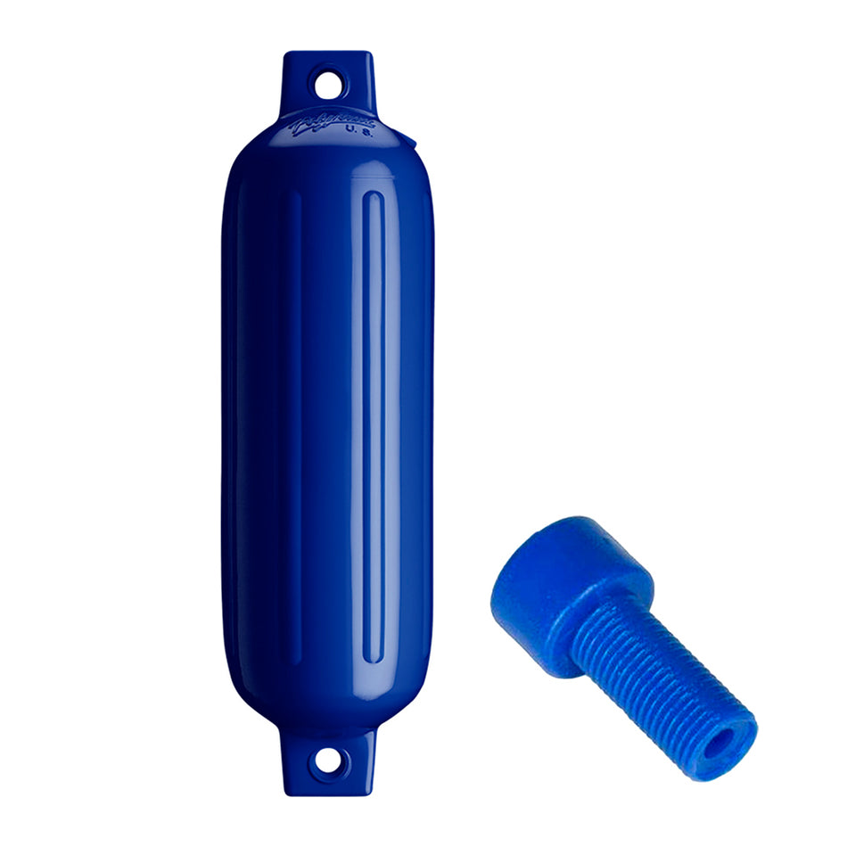 Guardabarros Polyform G-3 Twin Eye de 5,5" x 19" - Azul cobalto con adaptador [G-3-COBALT BLUE]