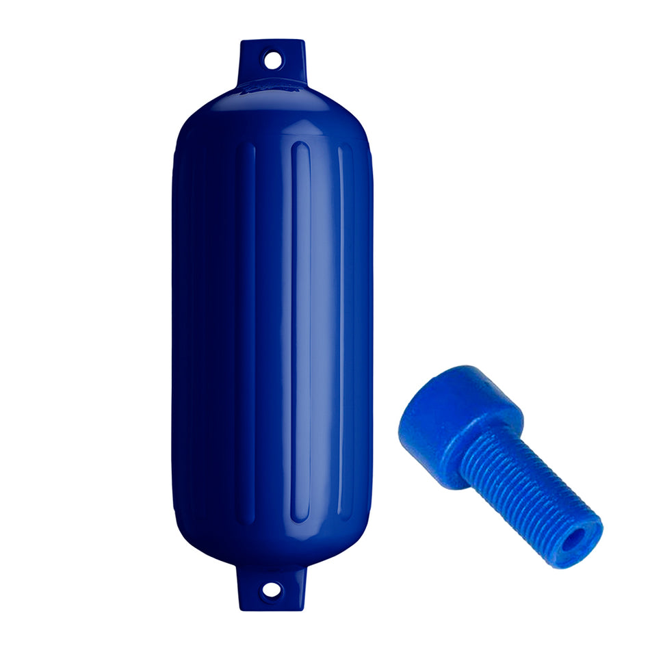 Guardabarros Polyform G-6 Twin Eye de 11" x 30" - Azul cobalto con adaptador [G-6-COBALT BLUE]