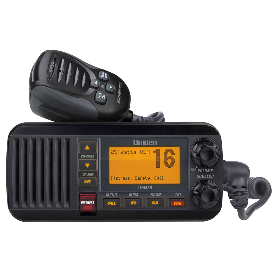 Radio VHF de montaje fijo Uniden UM435 - Negro [UM435BK]