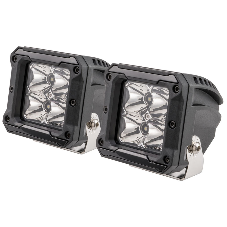 Cubo de luz LED HEISE de 4 luces con arnés, haz puntual, 3", paquete de 2 [HE-HCL2S2PK]