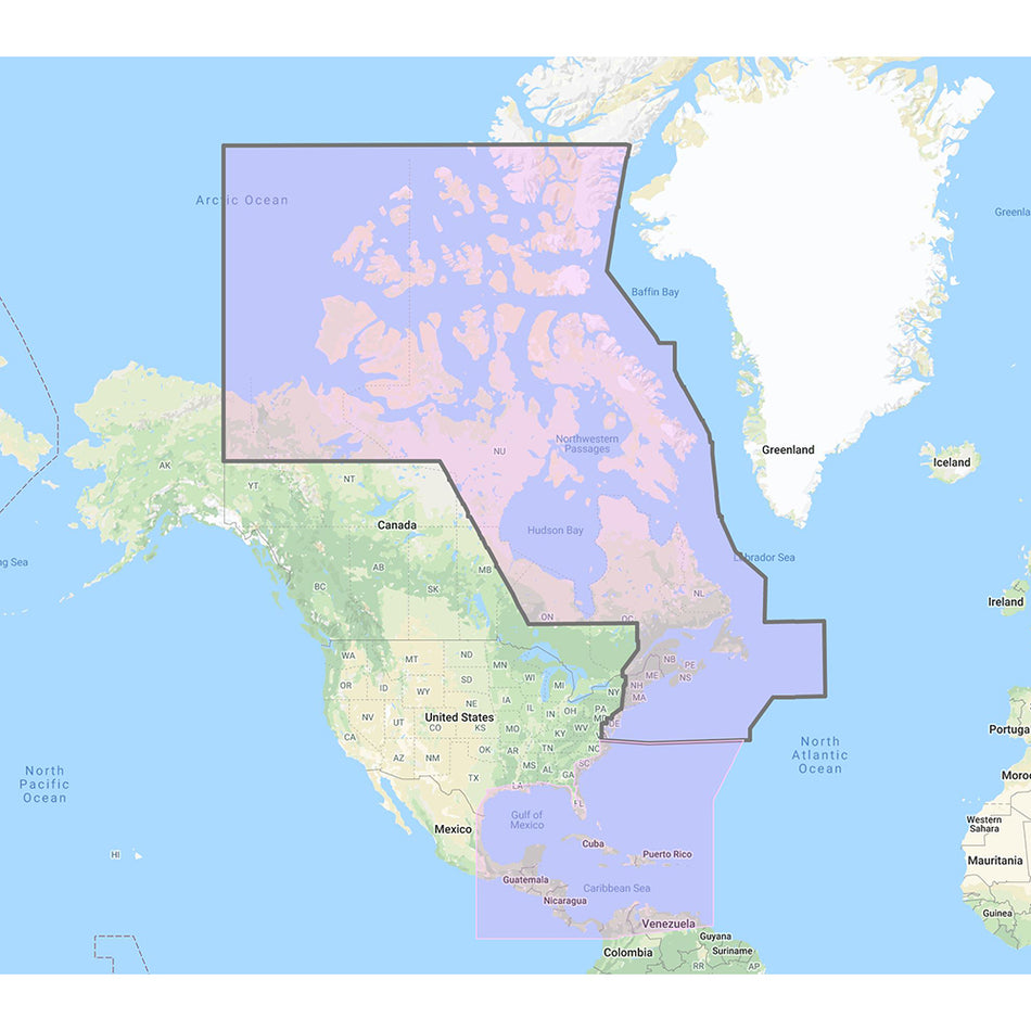 Cartas vectoriales de Furuno de la costa atlántica de EE. UU., Canadá, Golfo de México, Caribe, Bahamas y América Central: código de desbloqueo [MM3-VNA-033]