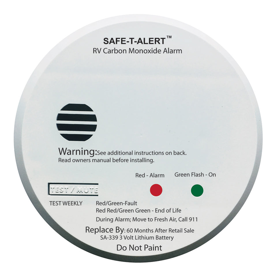 Safe-T-Alert SA-339 White RV Battery Powered CO Detector [SA-339-WHT]