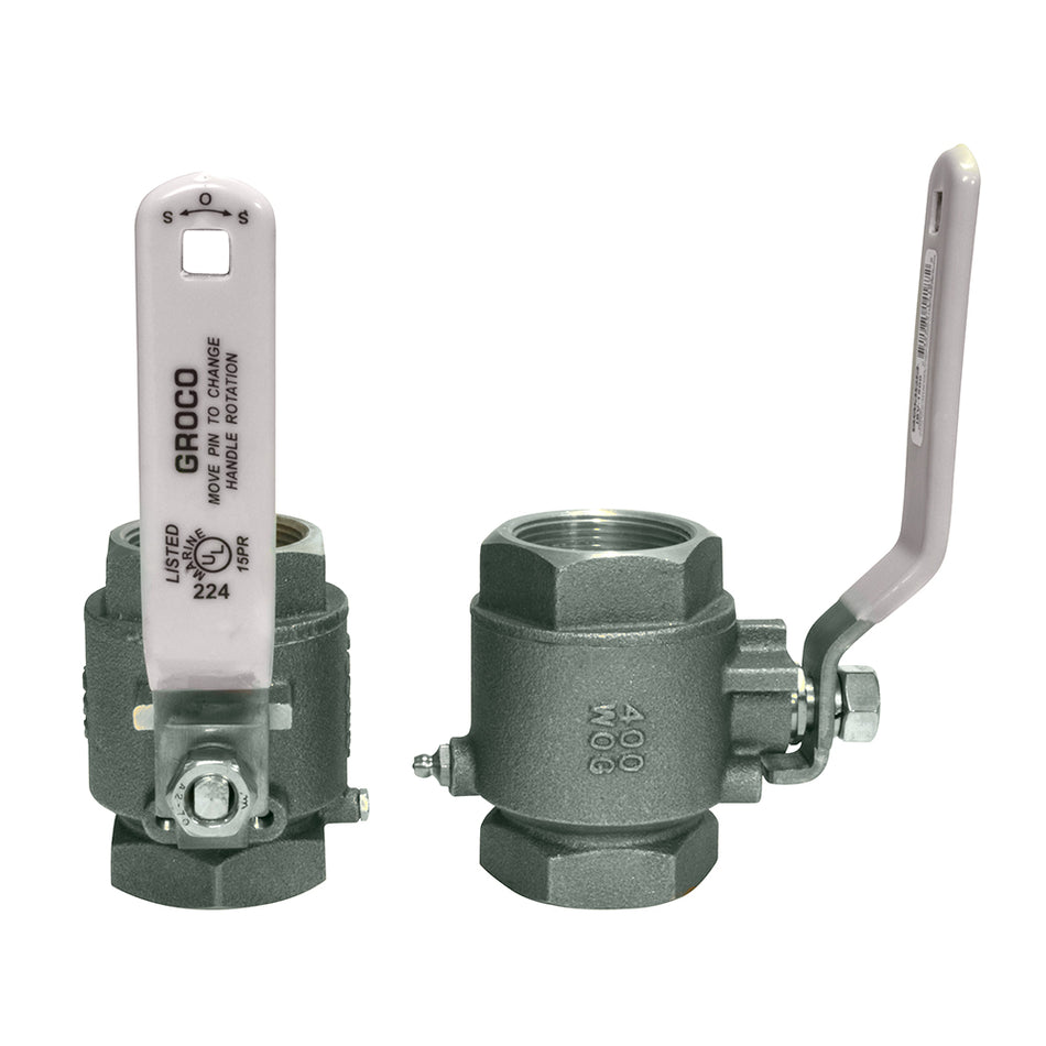 GROCO 1" NPT Stainless Steel In-Line Ball Valve [IBV-1000-S]