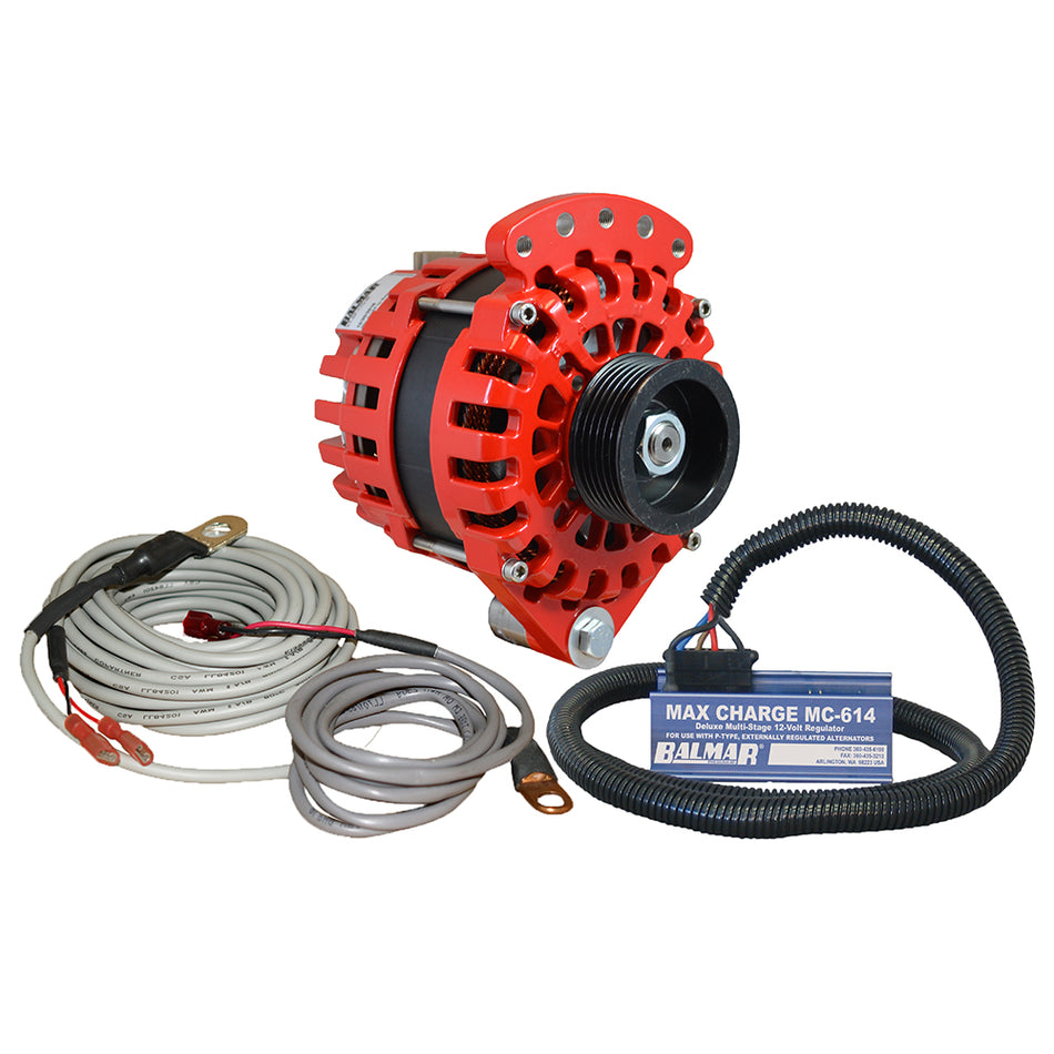 Sensor de temperatura del regulador de polea serpentina K6 de un pie de 1 a 2" para alternador Balmar - Kit de 170 A - 12 V [XT-SF-170-K6-KIT]