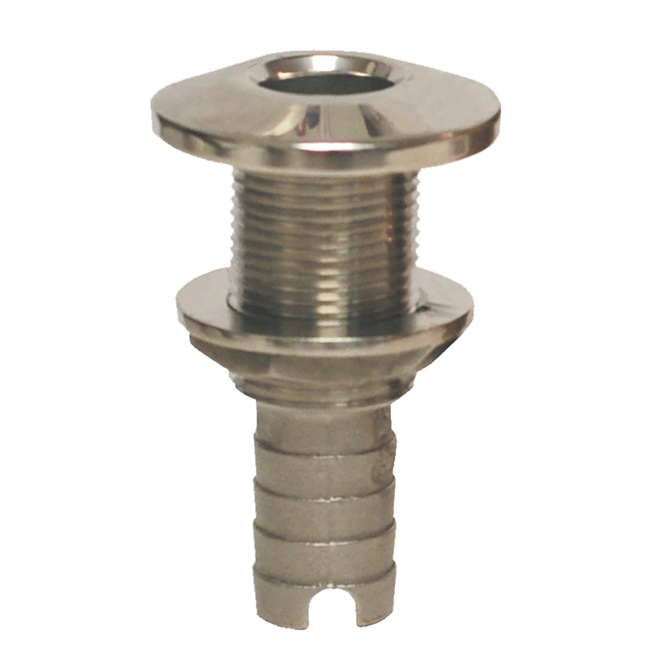 Accesorio de pasacasco con espiga para manguera de acero inoxidable GROCO - 5/8" [HTH-625-S]