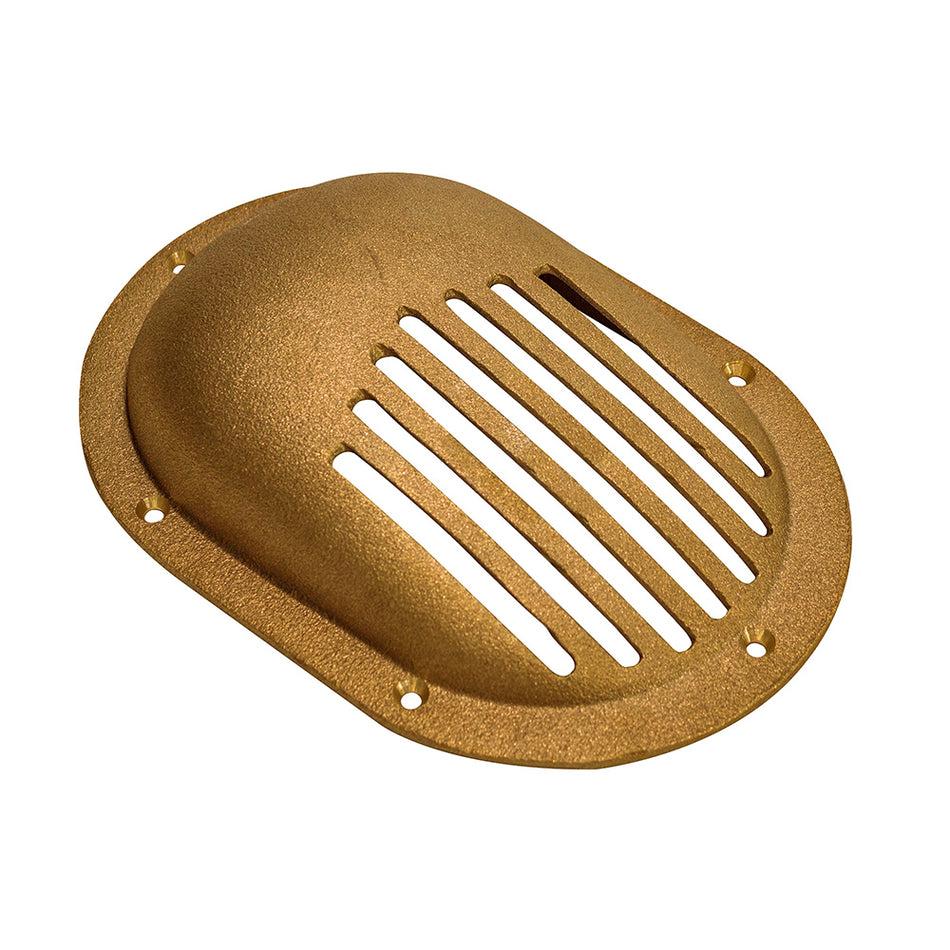 Filtro de casco estilo concha de bronce GROCO para paso de hasta 1-1/2" a través del casco [SC-1500-L]