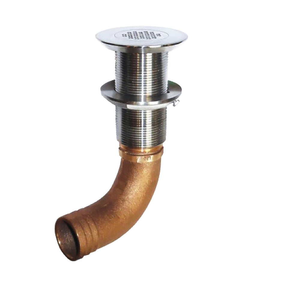 Espiga para manguera de acero inoxidable de 1-1/4" de GROCO para desagüe de cubierta a 45 grados [SCUS-1245]