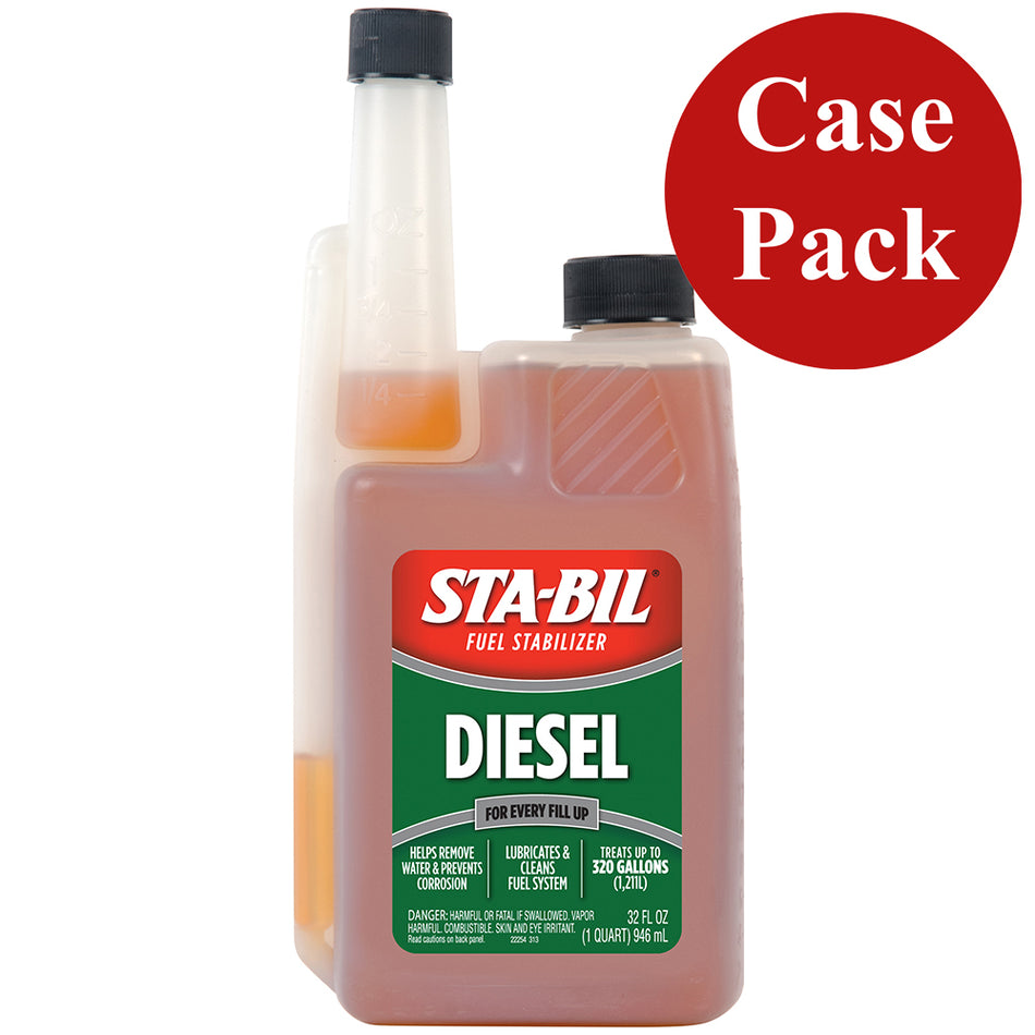 Estabilizador de combustible para mejorar el rendimiento de la fórmula diésel STA-BIL - 32 oz *Caja de 4* [22254CASE]