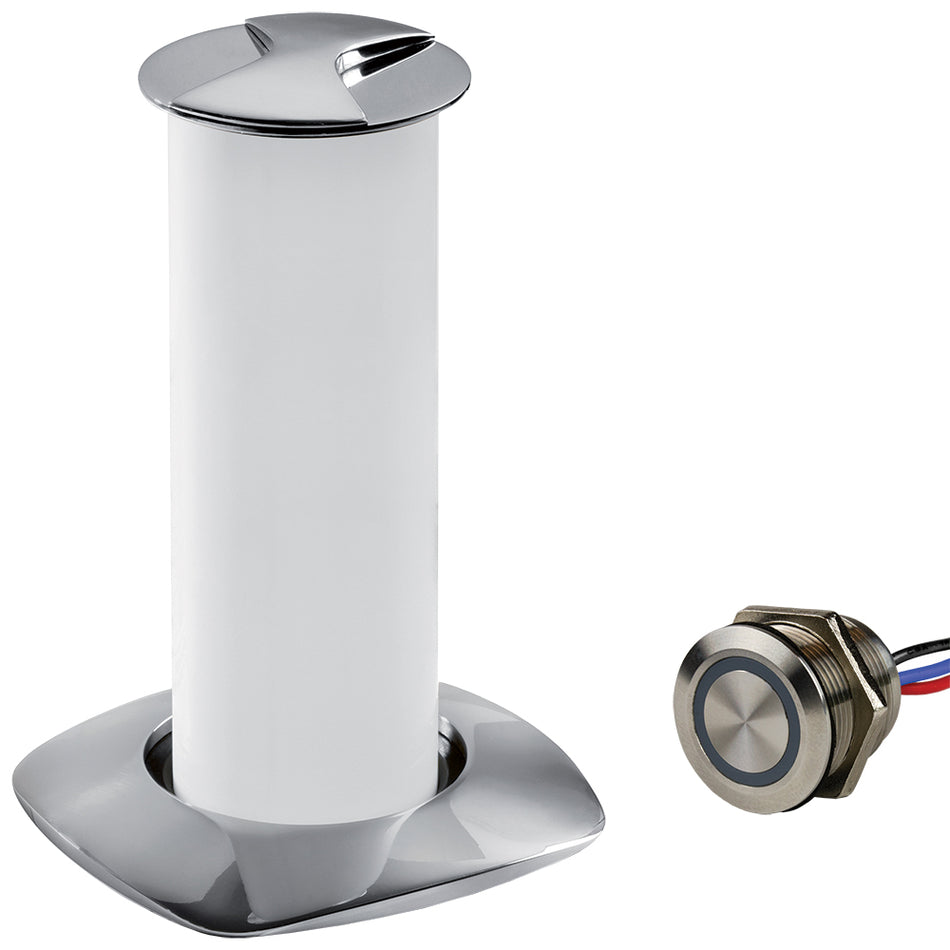 Lámpara de mesa LED emergente de acero inoxidable Aurora Sea-Dog - 3 W con interruptor de atenuación táctil [404610-3-403061-1]