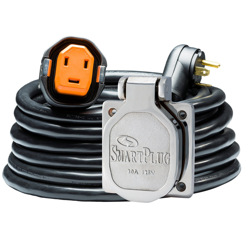 Kit de RV SmartPlug de 30 A con configuración dual, cable de entrada de acero inoxidable, combo de 30 [R30303BM30NT]