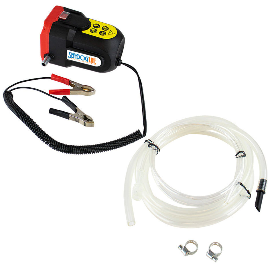 Sea-Dog Oil Change Pump w/Battery Clips - 12V [501072-3]