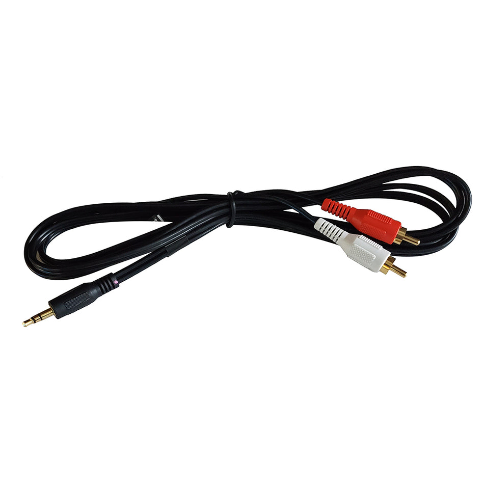 Cable de entrada Fusion MS-CBRCA3.5: 1 conector macho (3,5 mm) a 2 conectores RCA macho [010-12753-20]