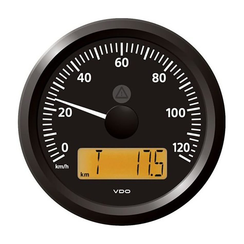 Veratron 3-3/8" (85 mm) ViewLine Speedometer - 0 to 120 KMH - 12/24V - Black Dial  Triangular Bezel [A2C59512369]