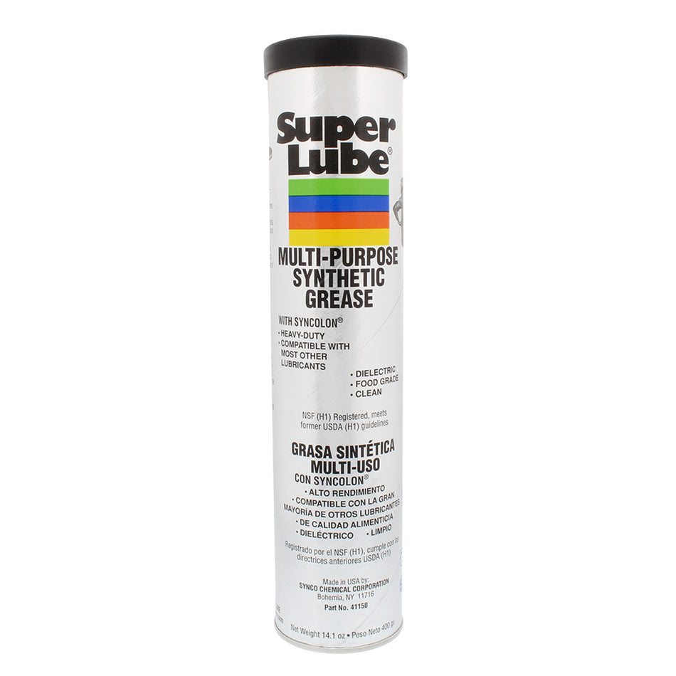 Grasa sintética multiusos Super Lube con Syncolon - Cartucho de 14,1 oz [41150]