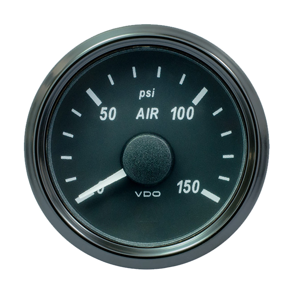 VDO SingleViu 52mm (2-1/16") Air Pressure Gauge - 150 PSI - 0-180 Ohm [A2C3833440030]