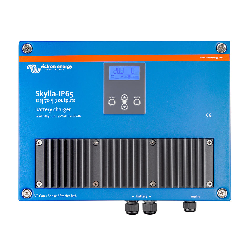 Cargador de batería Victron Skylla-IP65 12/70 de 3 bancos, 120-240 V CA [SKY012070100]