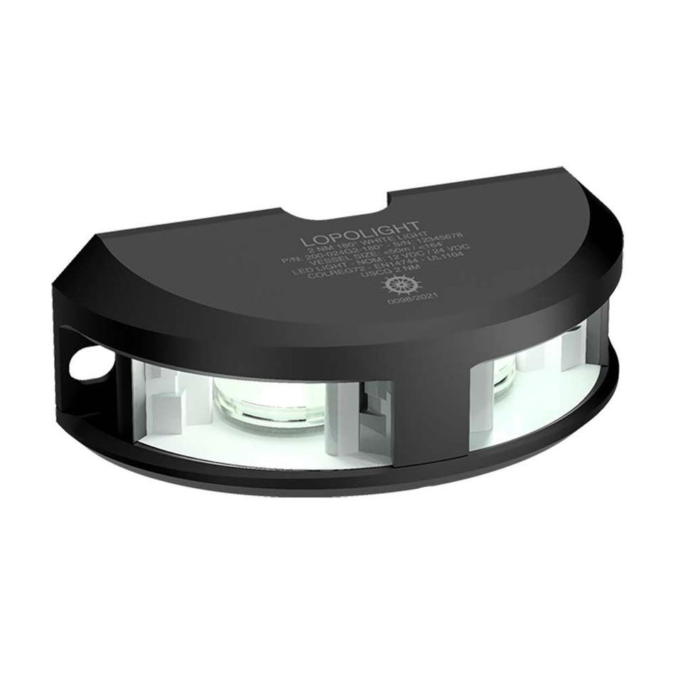 Serie Lopolight 200-024 - Luz de navegación - 2NM - Montaje vertical - Blanco - Carcasa negra [200-024G2-B]