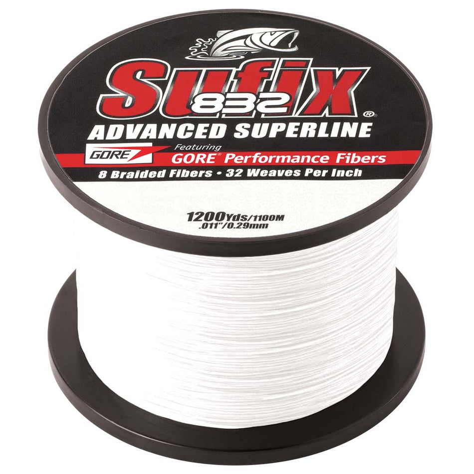 Sufix 832 Advanced Superline Braid - 30 lb - Ghost - 1200 yardas [660-330GH]